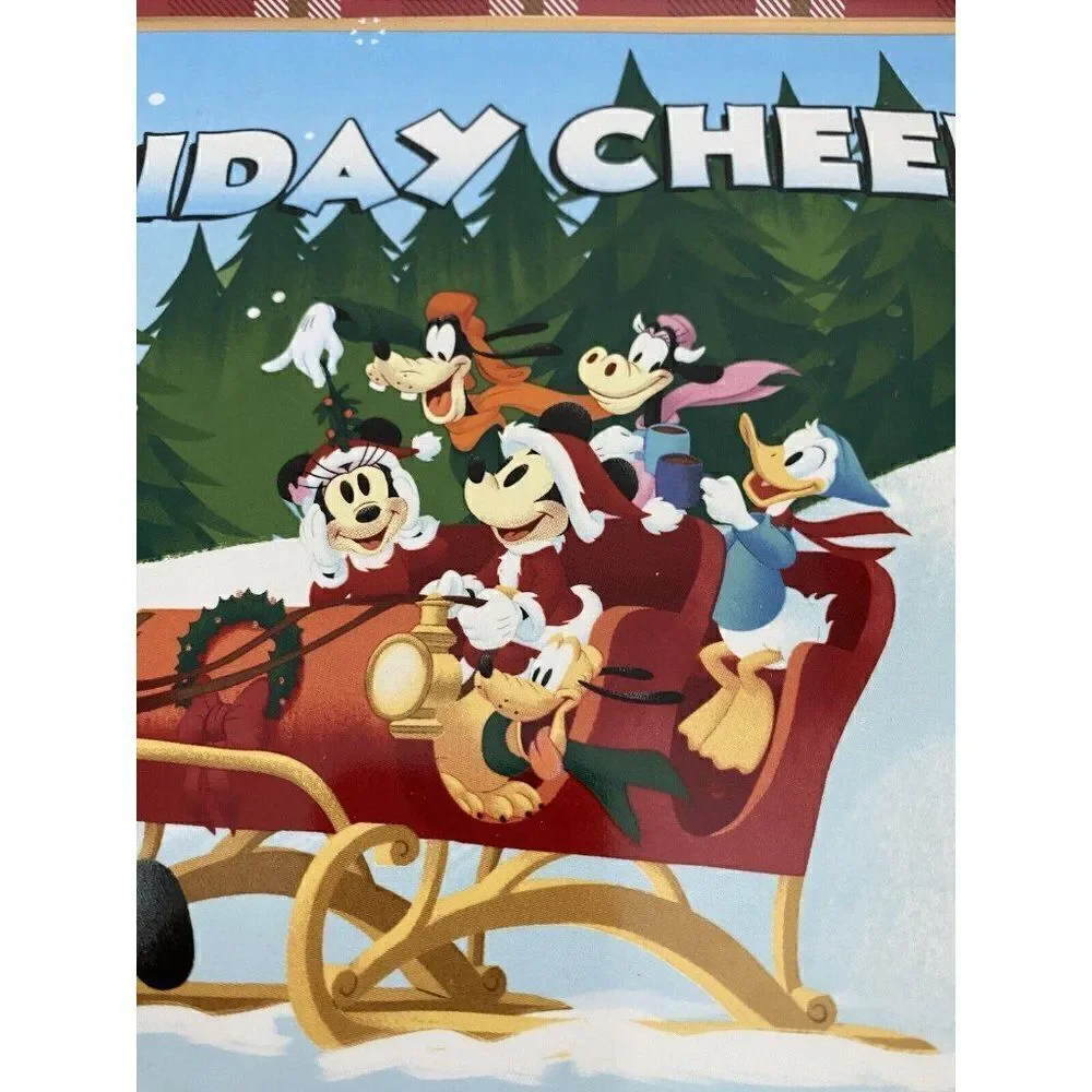 Disney Parks Mickey & Friends Holiday Cheer Ceramic Christmas Tray‎ Dish Platter